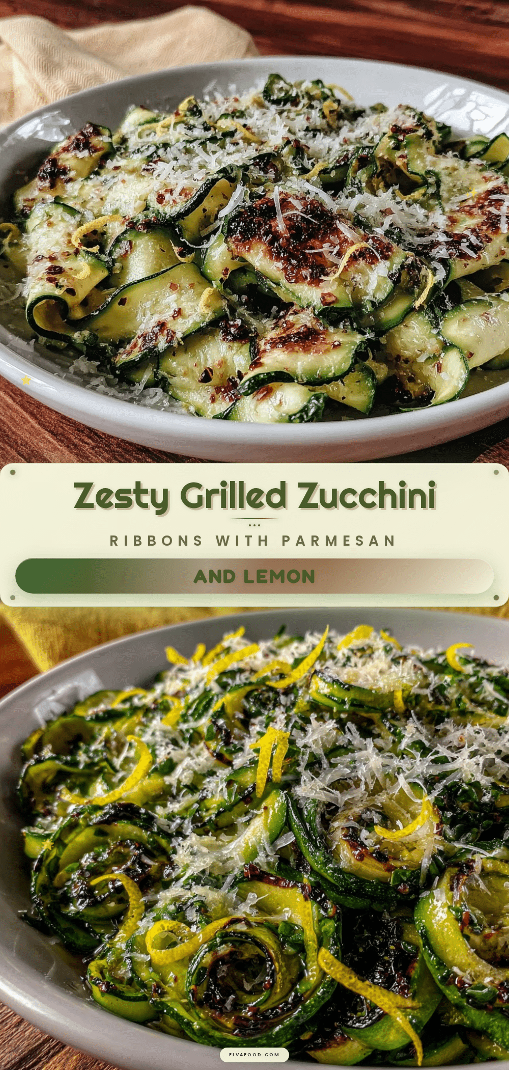 fresh grilled zucchini ribbons recipe