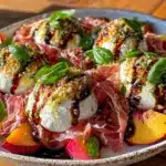 fresh nectarine burrata salad - featured image