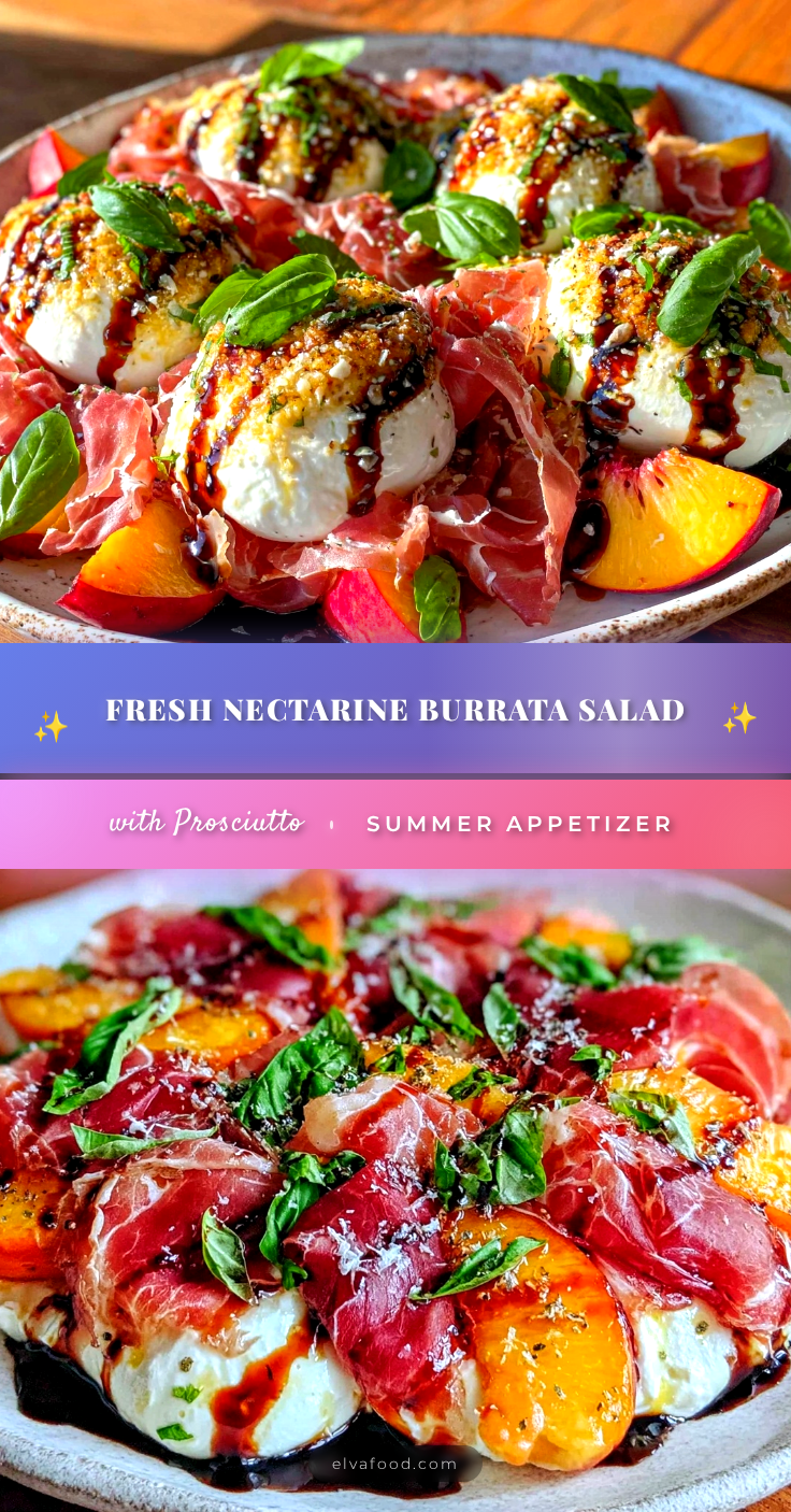 fresh nectarine burrata salad recipe