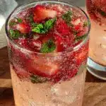 fresh sparkling strawberry lemonade - featured image