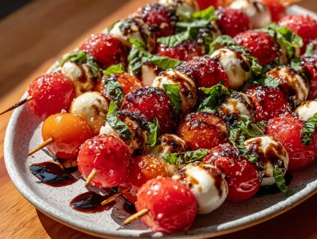 Fresh Stars and Stripes Caprese Skewers - featured image