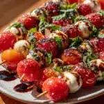 Fresh Stars and Stripes Caprese Skewers - featured image