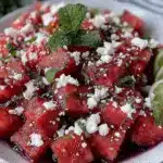fresh watermelon feta salad - featured image