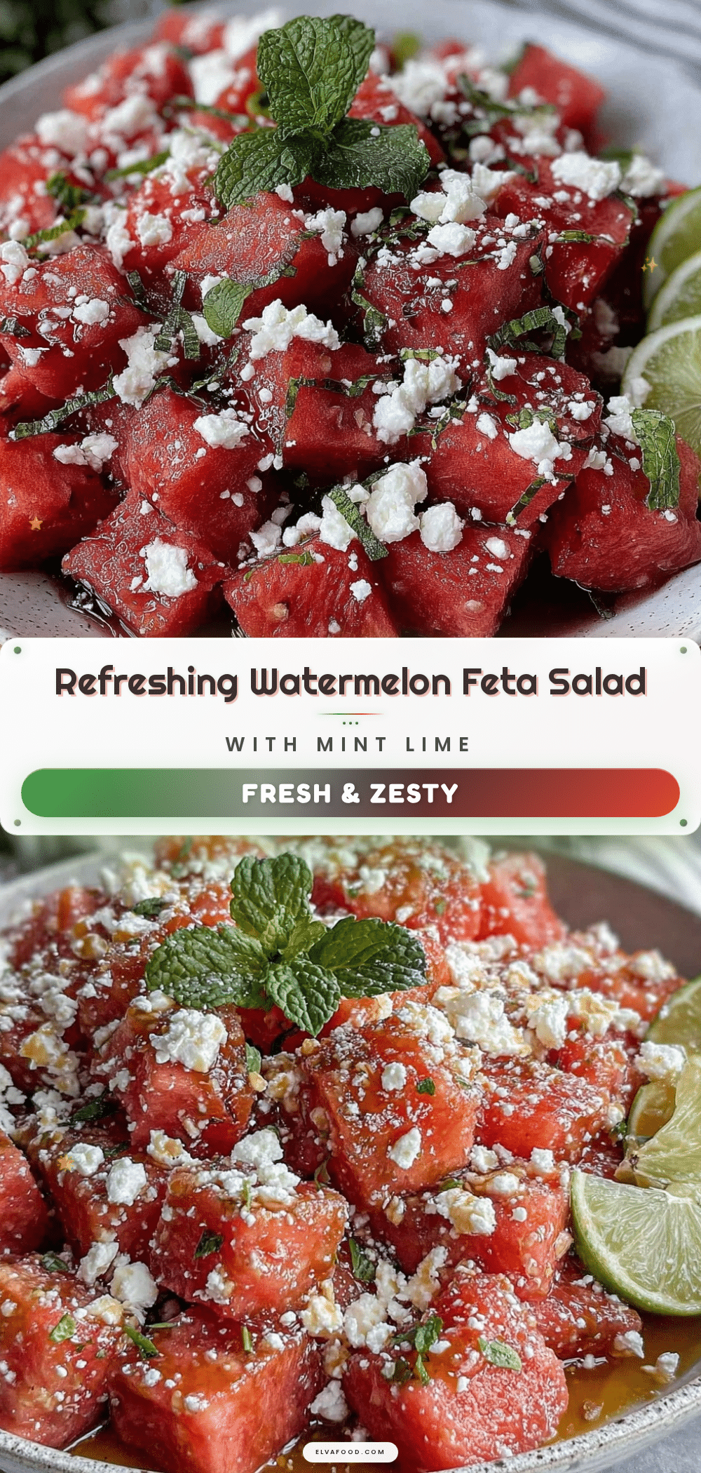 fresh watermelon feta salad recipe