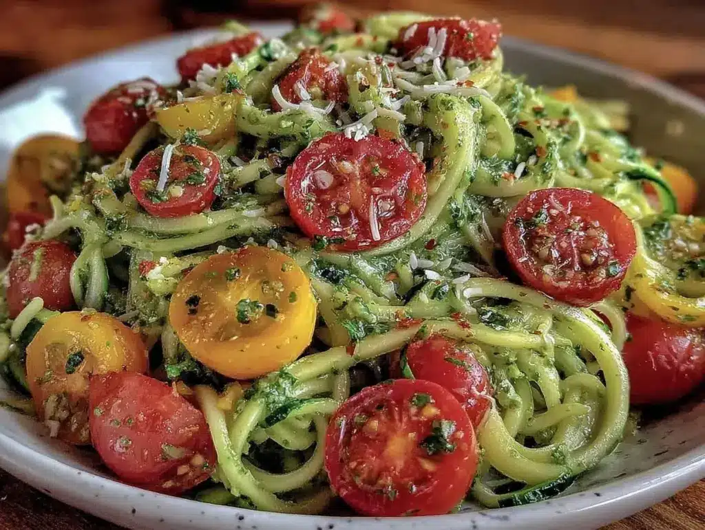 fresh zucchini noodles - featured image