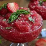 frozen strawberry basil margaritas - featured image