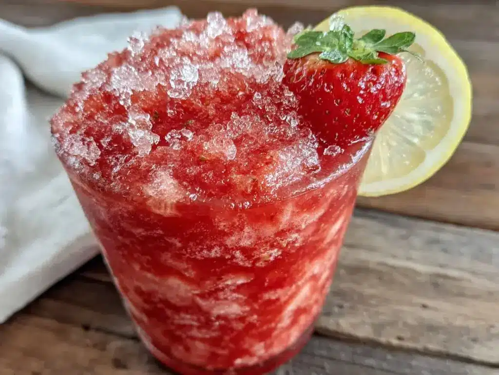 frozen strawberry lemonade slushie - featured image