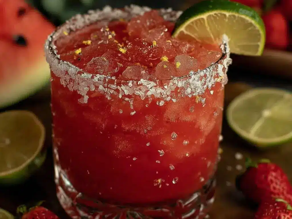 frozen watermelon margarita - featured image
