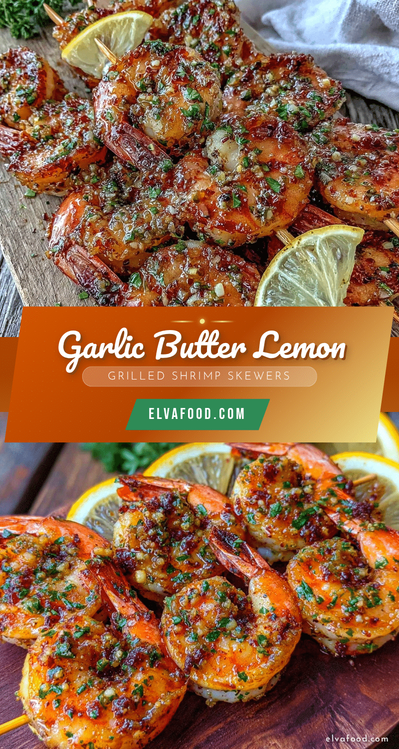garlic butter grilled shrimp skewers recipe