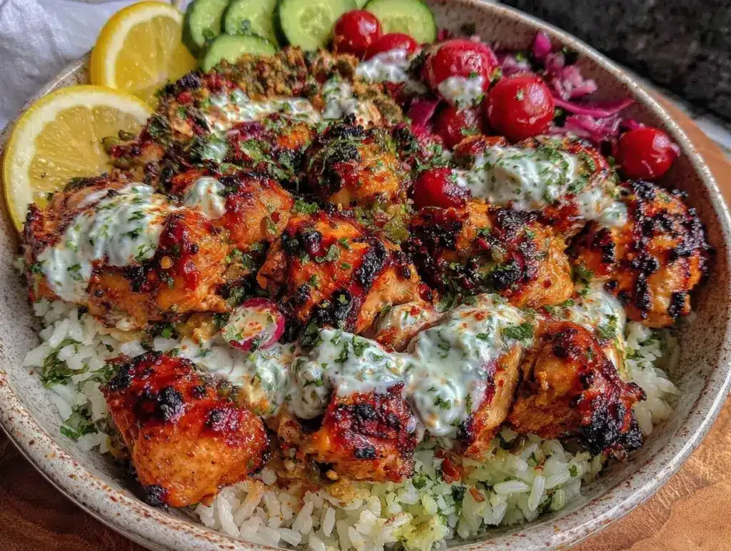 Greek chicken bowls - featured image
