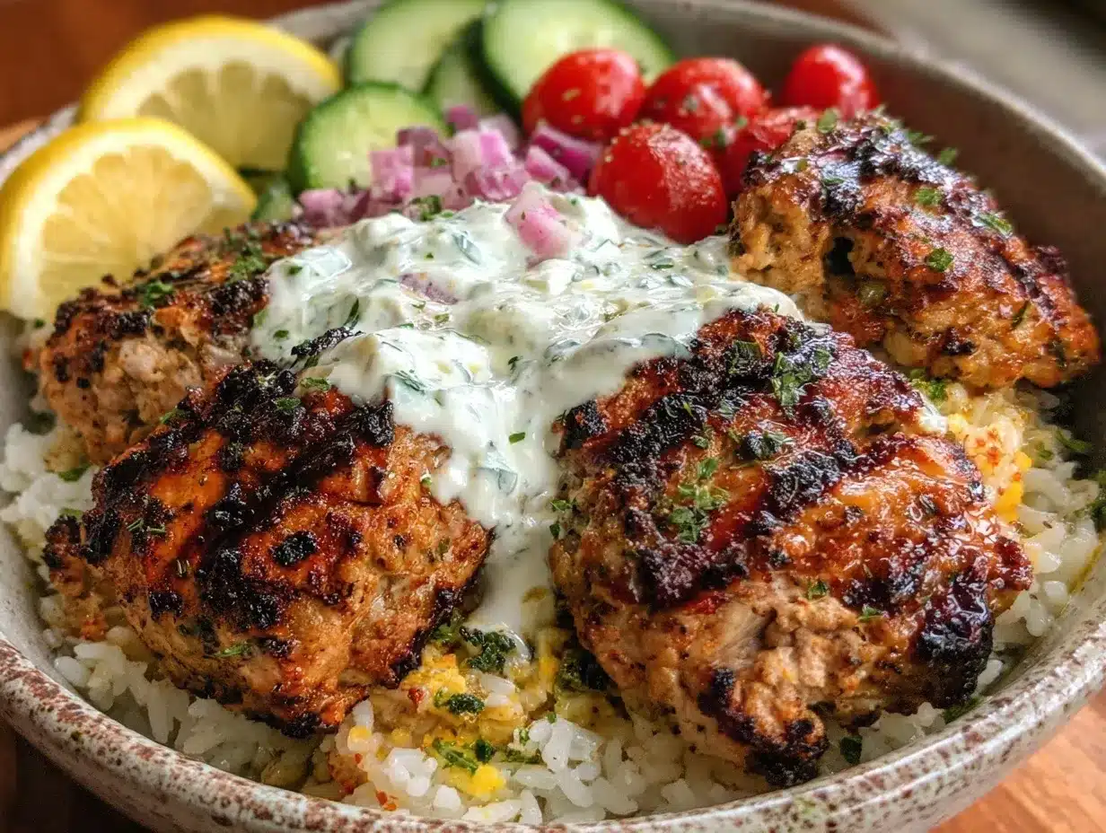 Greek chicken bowls preparation steps