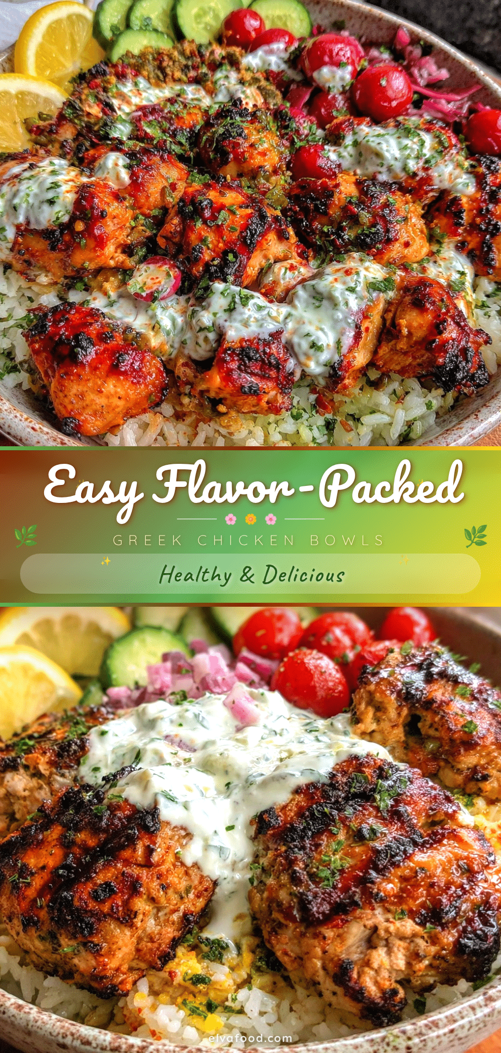 Greek chicken bowls recipe