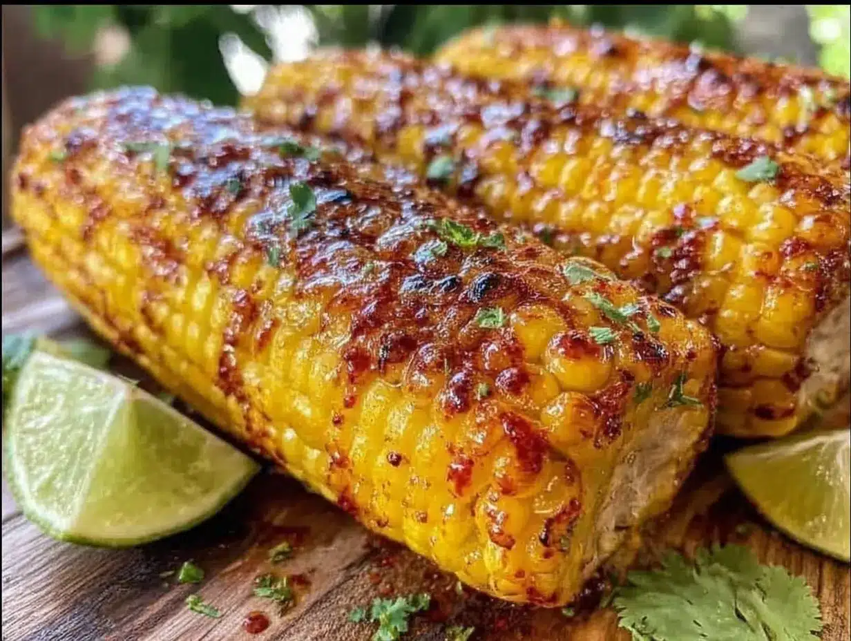 grilled corn on the cob with chipotle lime butter preparation steps