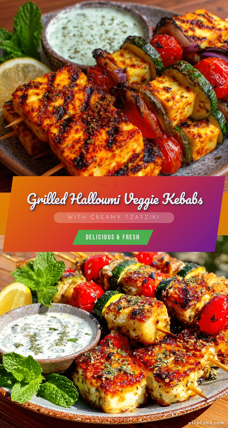 grilled halloumi kebabs recipe