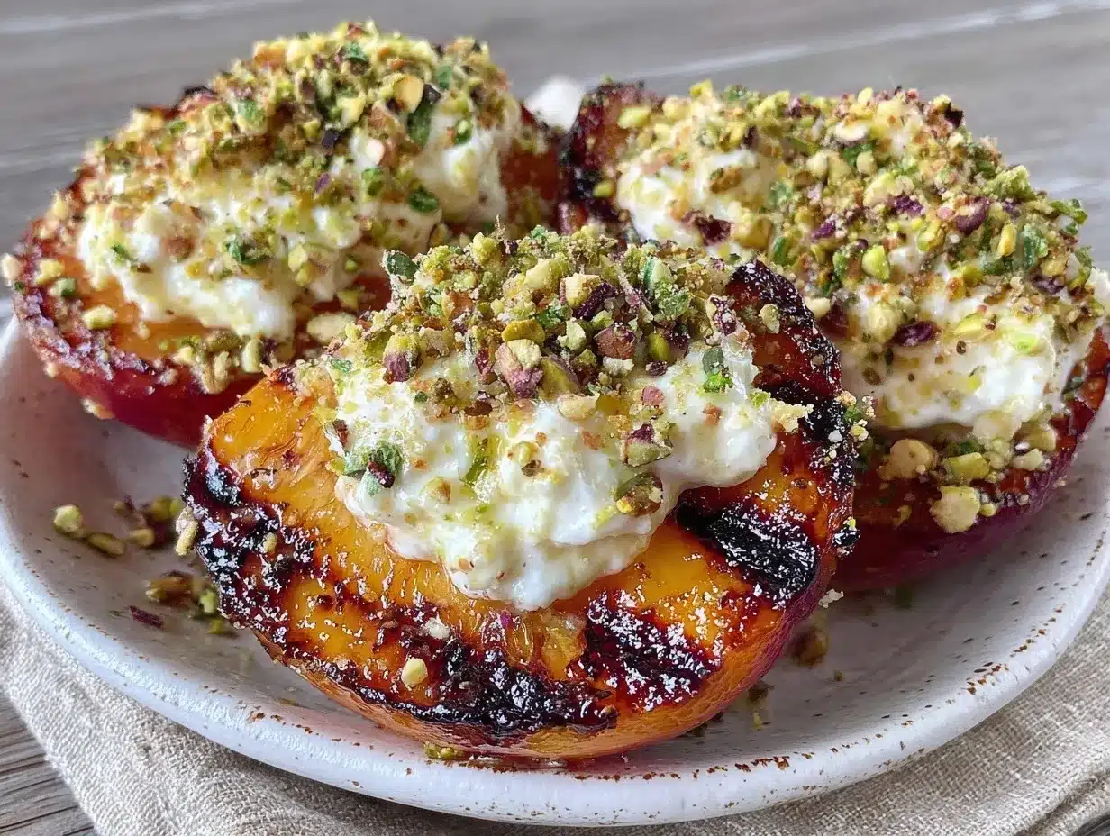 grilled peaches recipe preparation steps