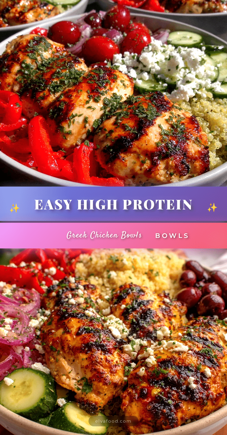 healthy greek chicken meal prep bowls recipe