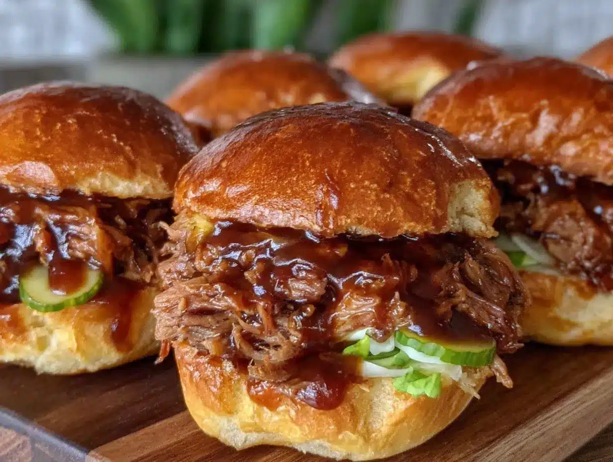honey BBQ pulled pork sliders preparation steps