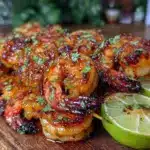 honey lime grilled shrimp skewers - featured image