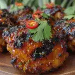 honey sriracha glazed grilled chicken thighs - featured image