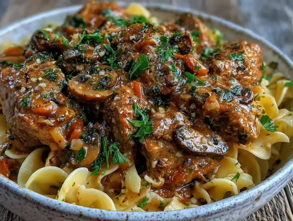 Instant Pot beef stroganoff preparation steps