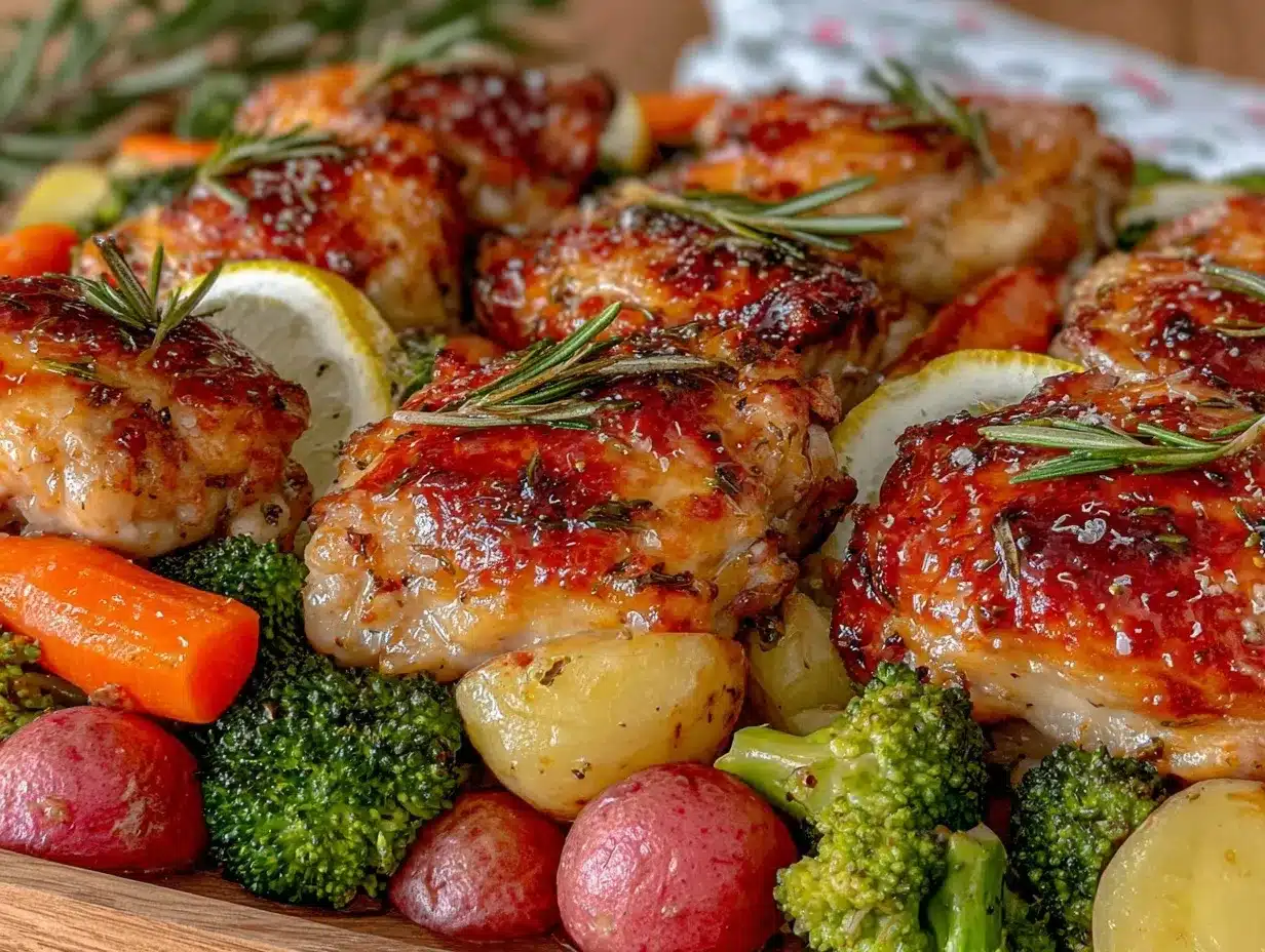 lemon herb chicken sheet pan dinner preparation steps