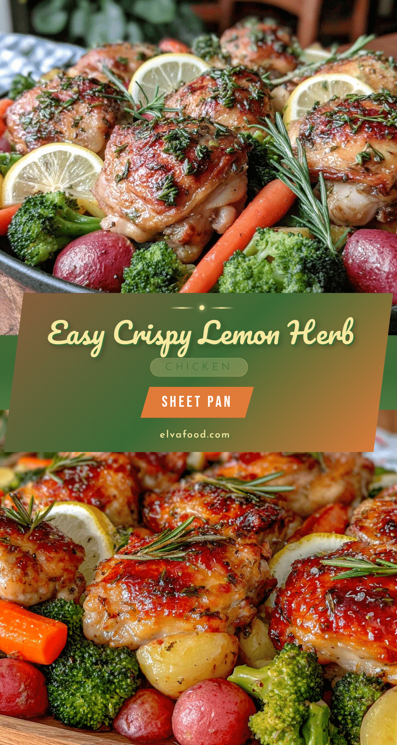 lemon herb chicken sheet pan dinner recipe