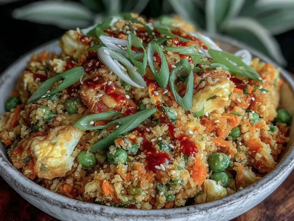 low carb cauliflower fried rice recipe - featured image