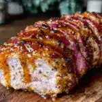 maple bacon wrapped pork tenderloin - featured image