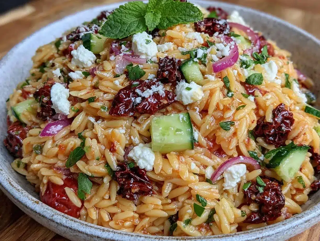 Mediterranean Orzo Salad preparation steps