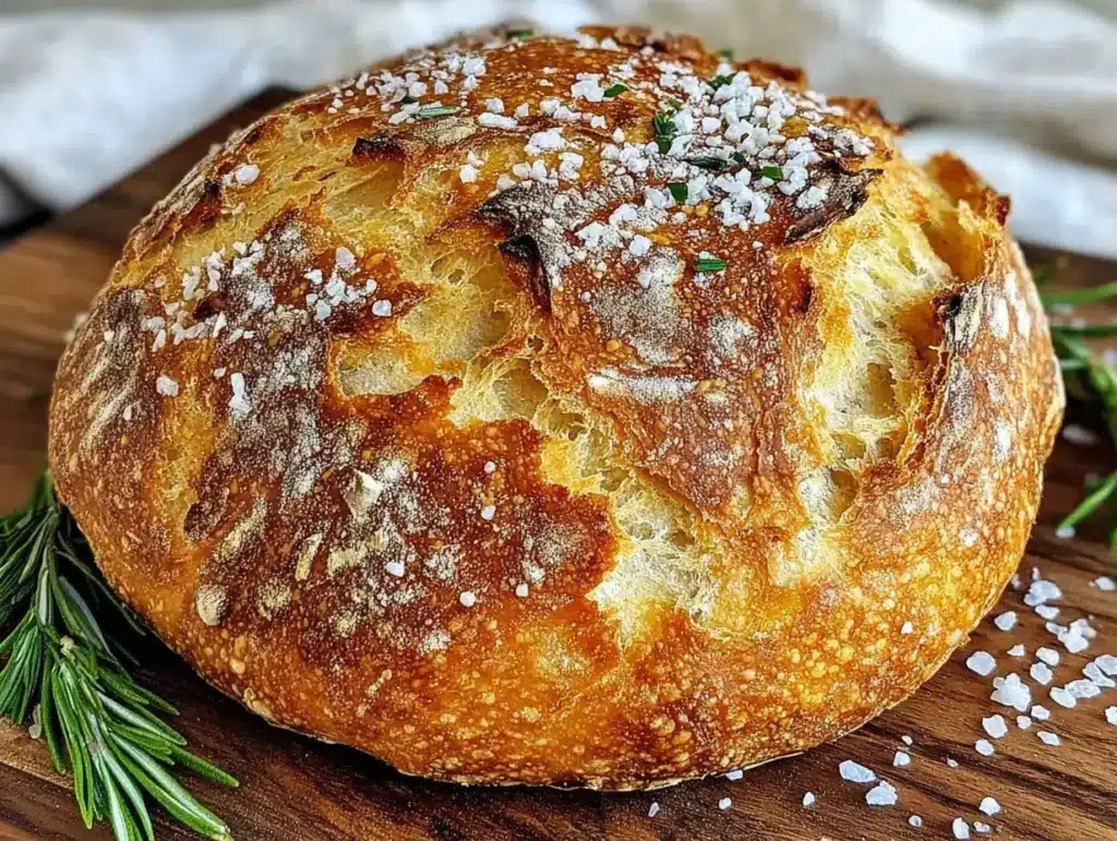 no-knead Dutch oven artisan bread - featured image