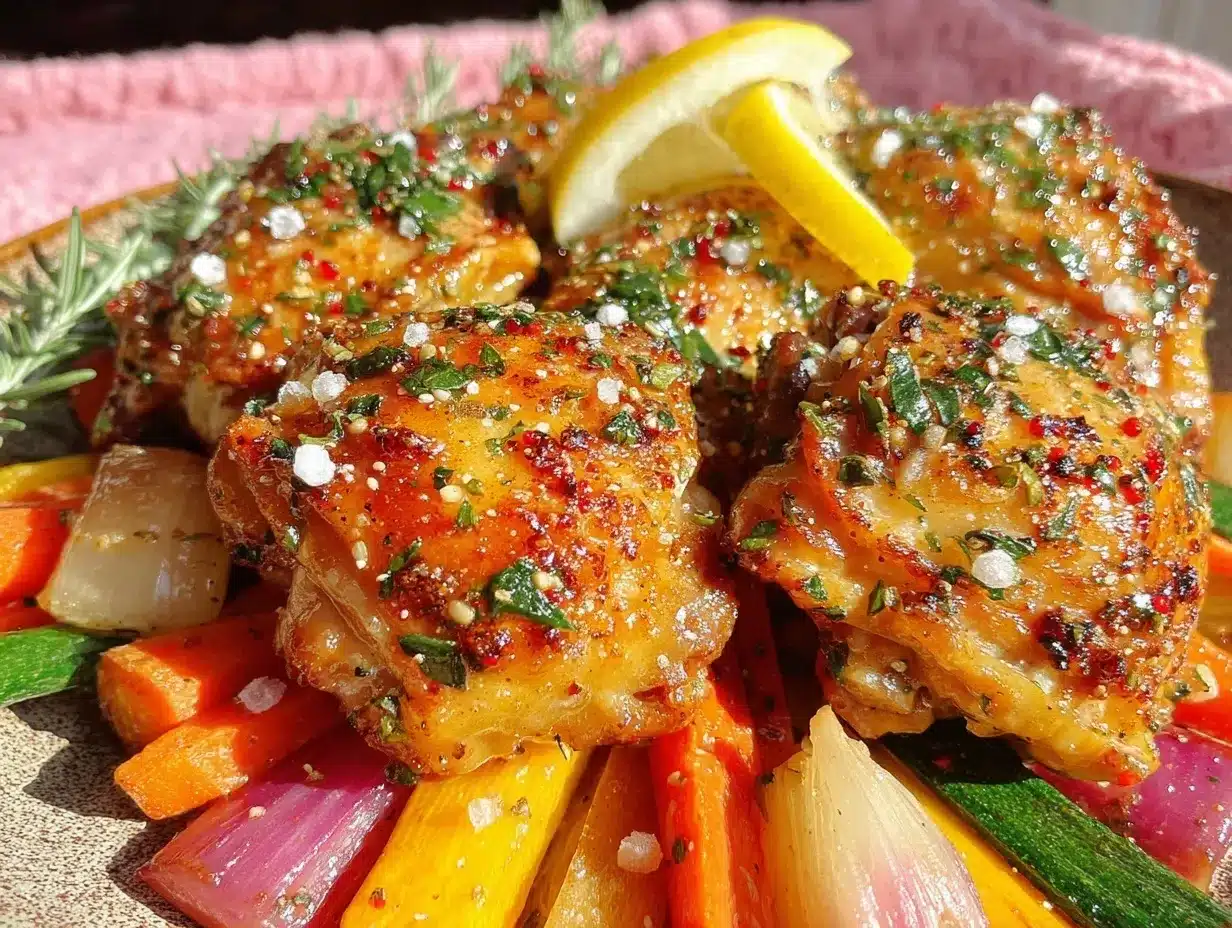 one-pan crispy lemon herb chicken preparation steps