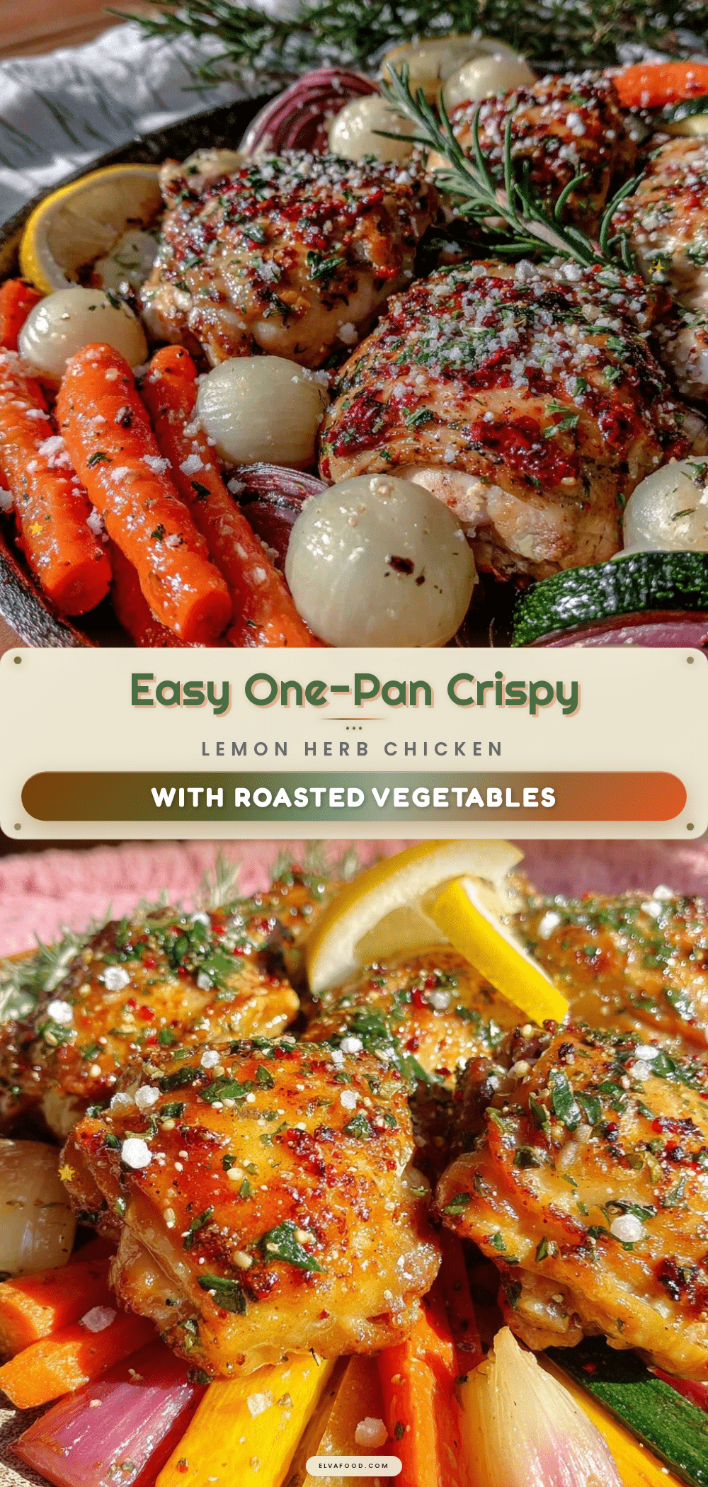one-pan crispy lemon herb chicken recipe