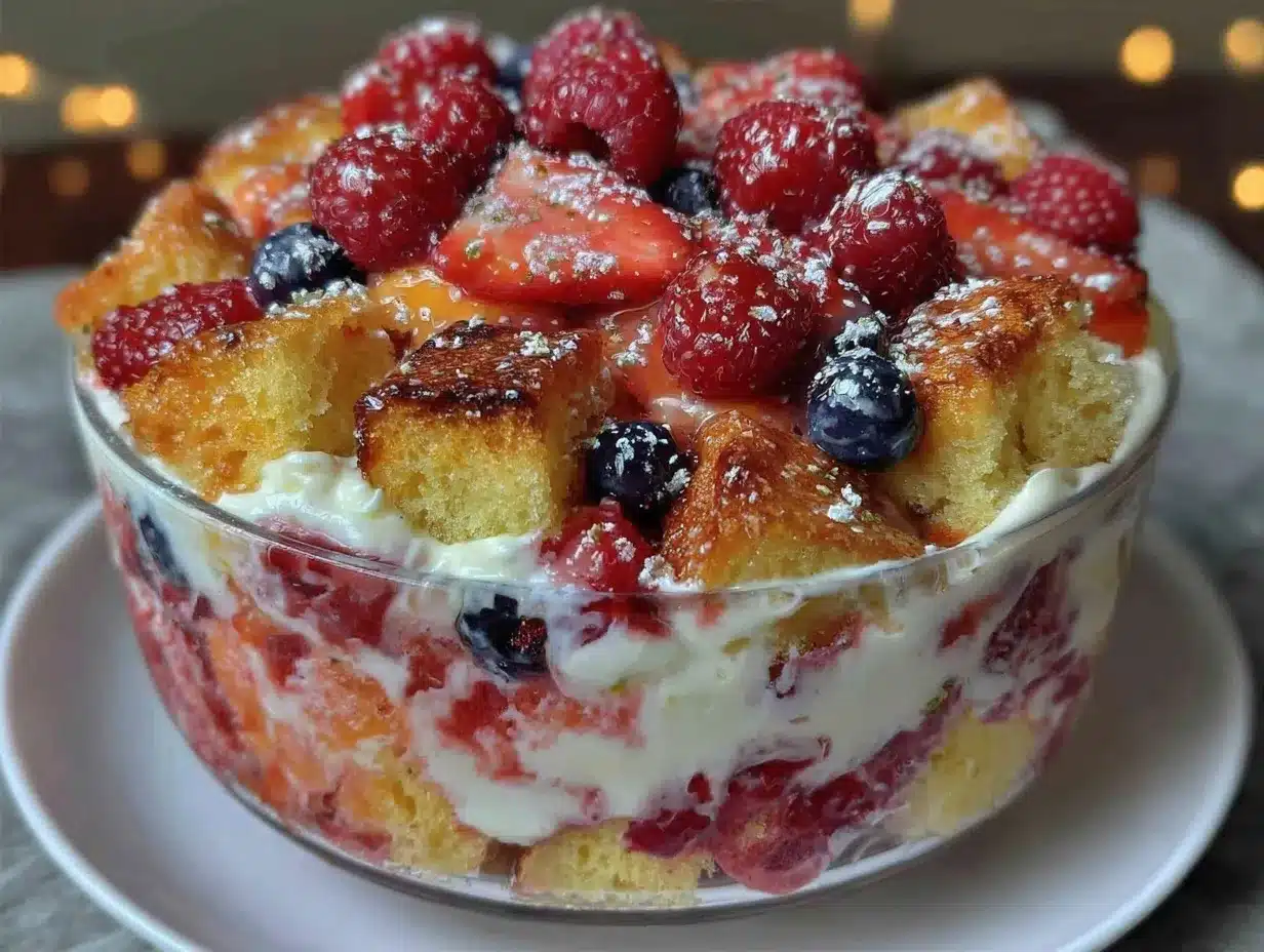 patriotic berry trifle preparation steps