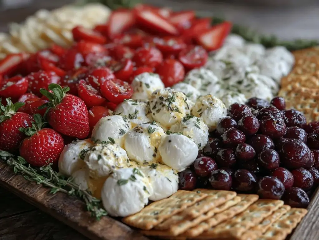 patriotic flag charcuterie board - featured image