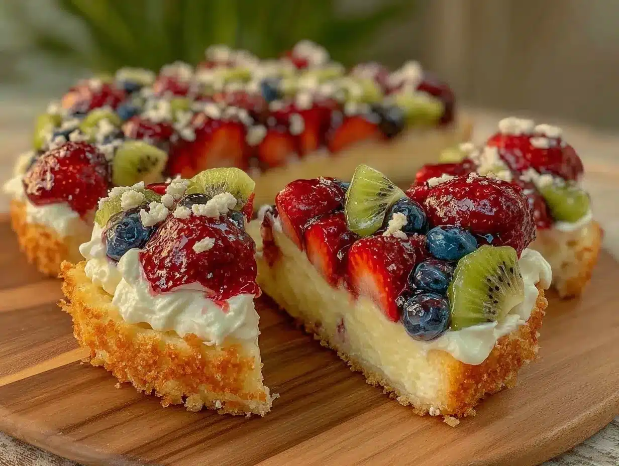 patriotic flag fruit pizza preparation steps