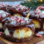 peppermint bark cheesecake bites - featured image