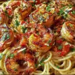 quick creamy garlic butter shrimp pasta - featured image