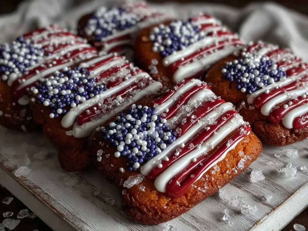 red velvet american flag sugar cookies - featured image