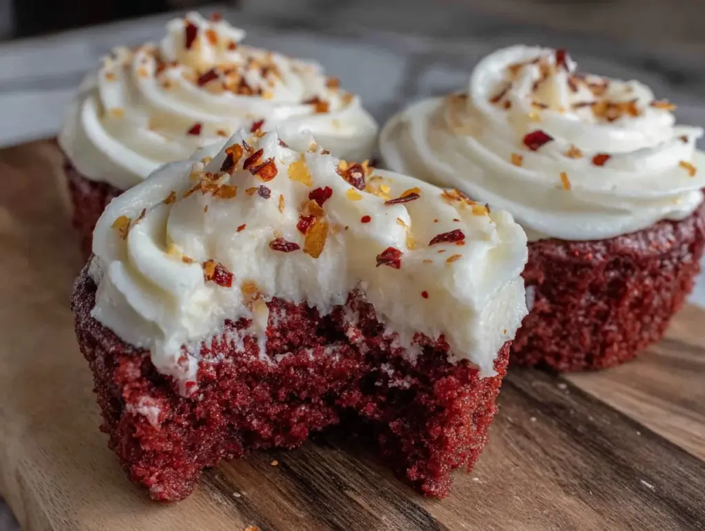 red velvet firecracker cupcakes - featured image