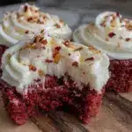red velvet firecracker cupcakes - featured image
