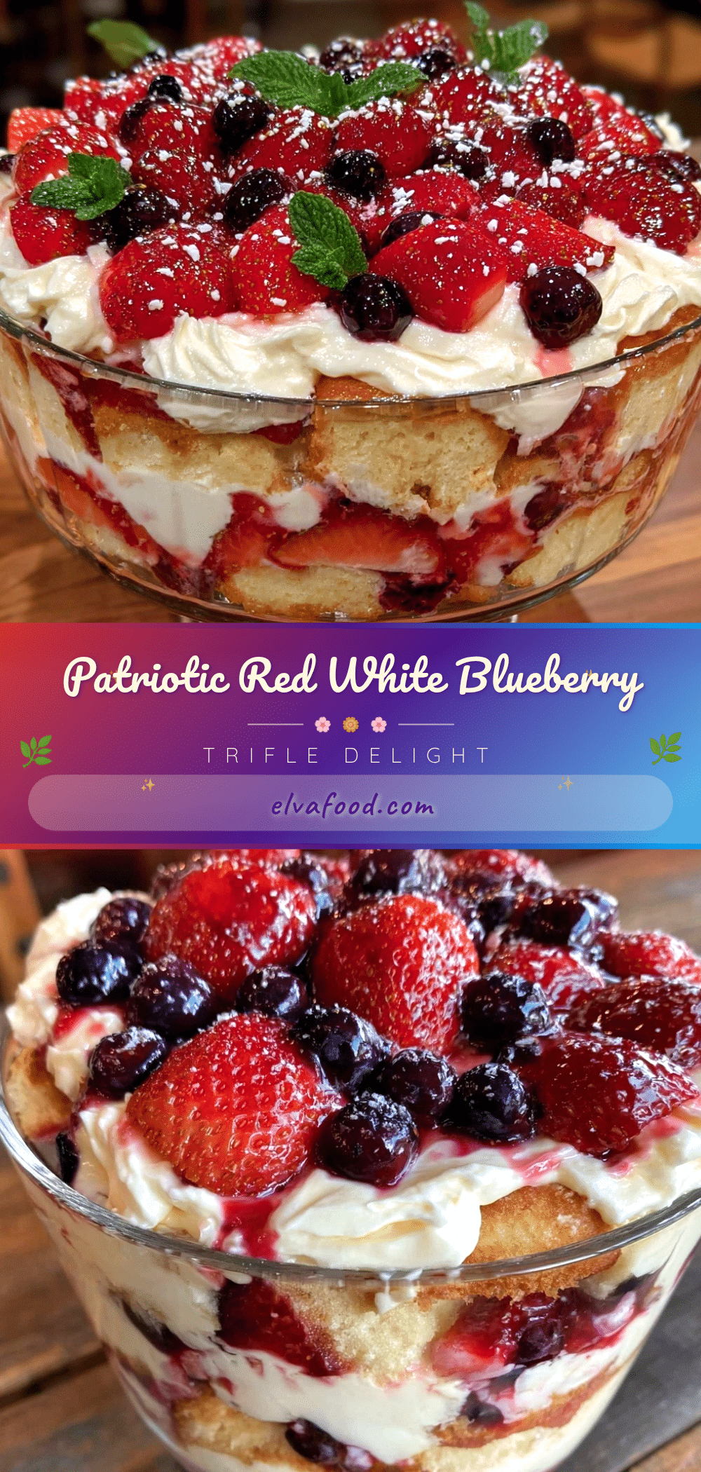 red white and blueberry trifle recipe