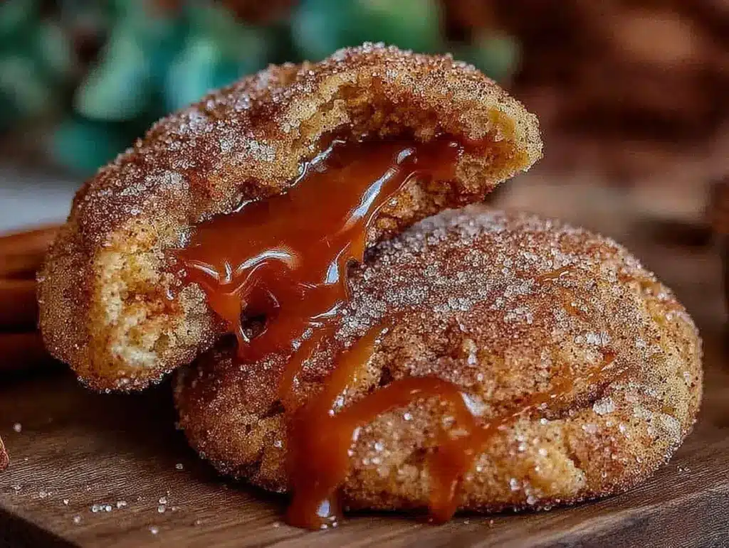 salted caramel stuffed snickerdoodles - featured image