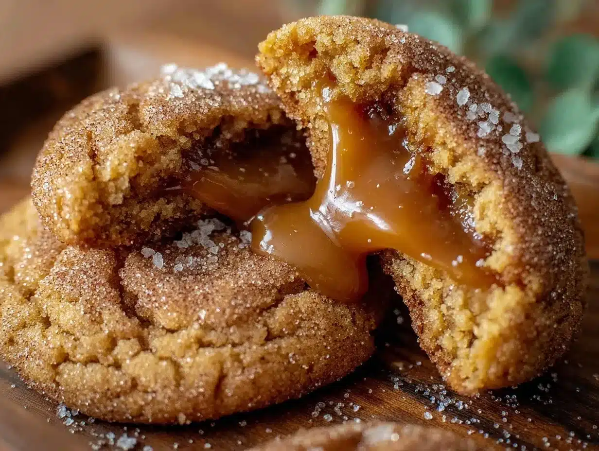 salted caramel stuffed snickerdoodles preparation steps
