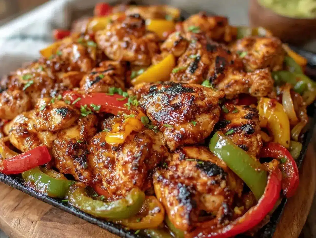 sheet pan fajita chicken preparation steps