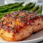 sheet pan honey mustard salmon - featured image