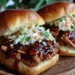 slow cooker pulled chicken sandwiches - featured image