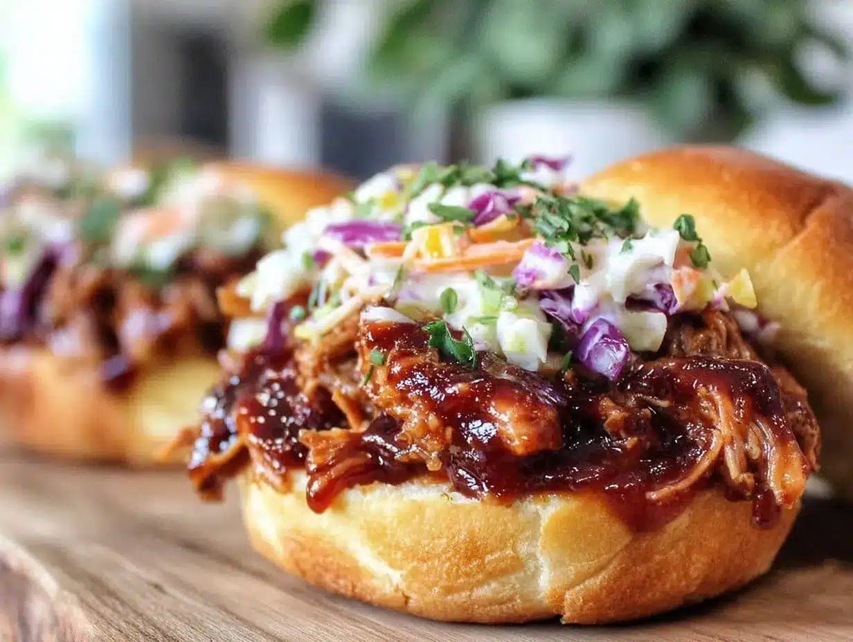 slow cooker pulled chicken sandwiches preparation steps