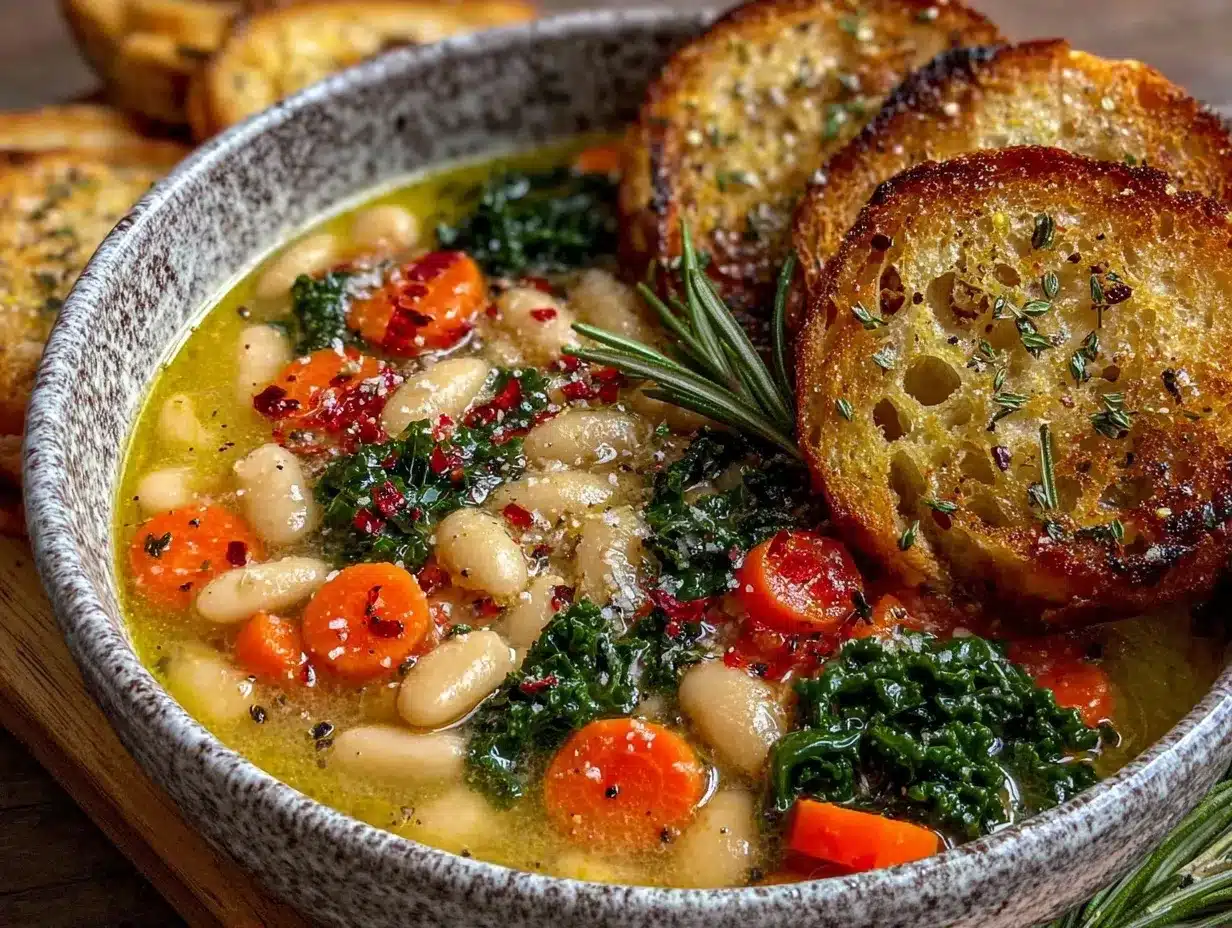slow cooker tuscan white bean soup preparation steps