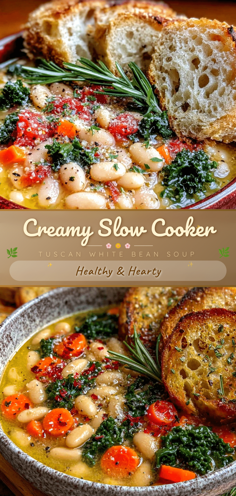 slow cooker tuscan white bean soup recipe