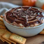 spider web chocolate cheesecake dip - featured image
